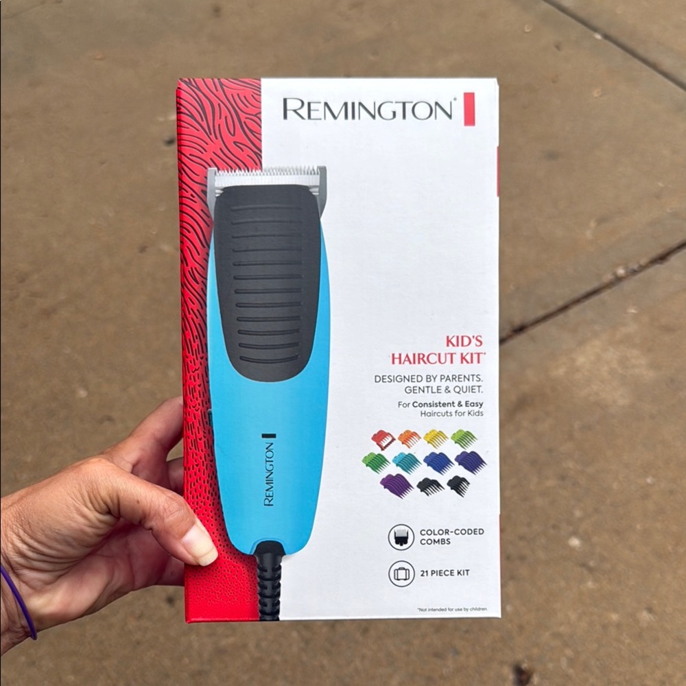 Remington Kid's Haircut Kit - Vibrant Blue and Red